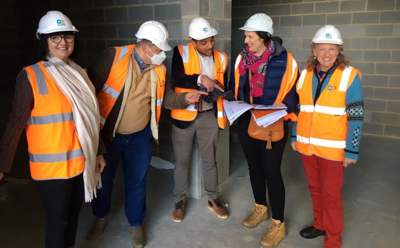 SSP staff at Bendigo Hub construction 